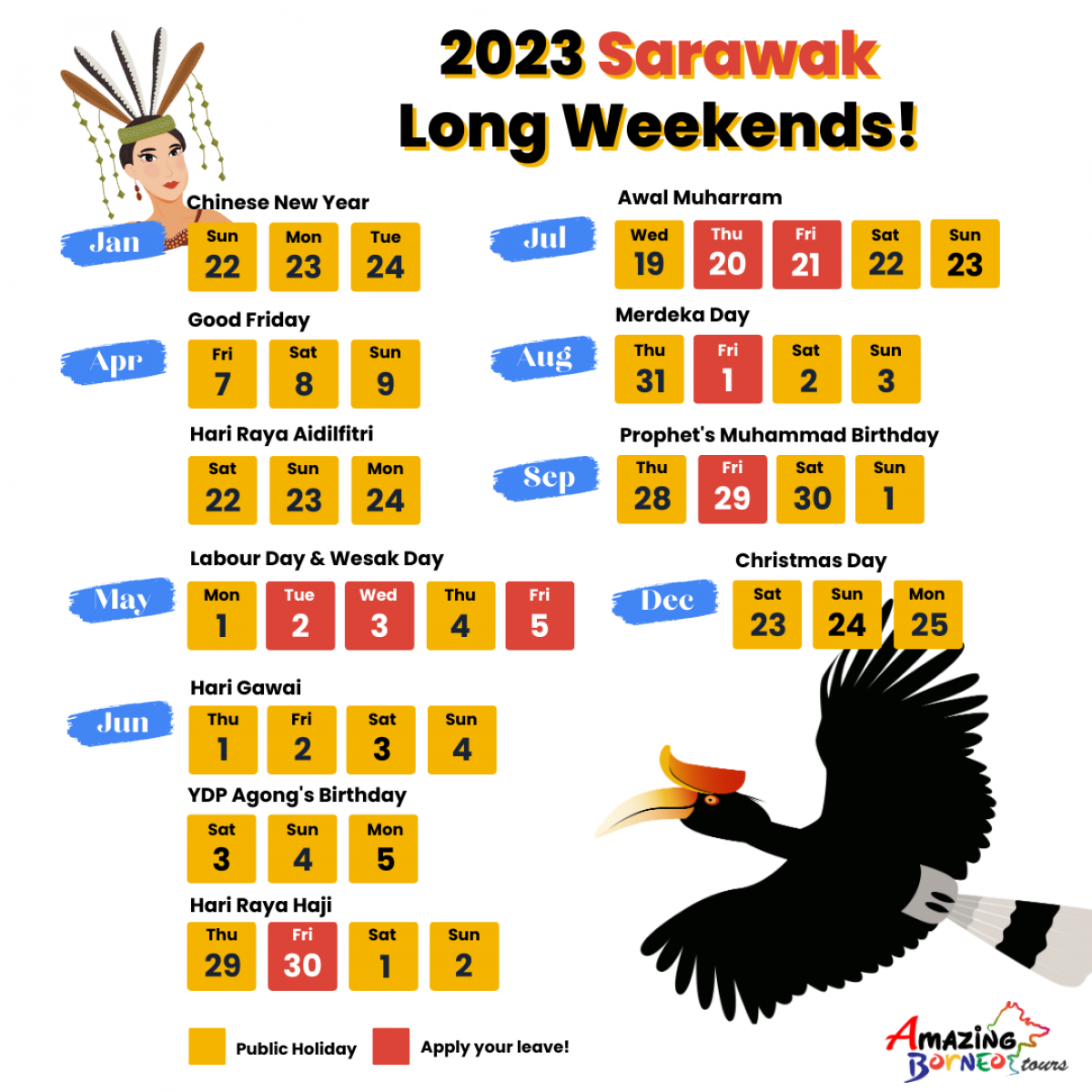 Sabah And Sarawak Public Holidays 2023 Long Weekends Holidays 
